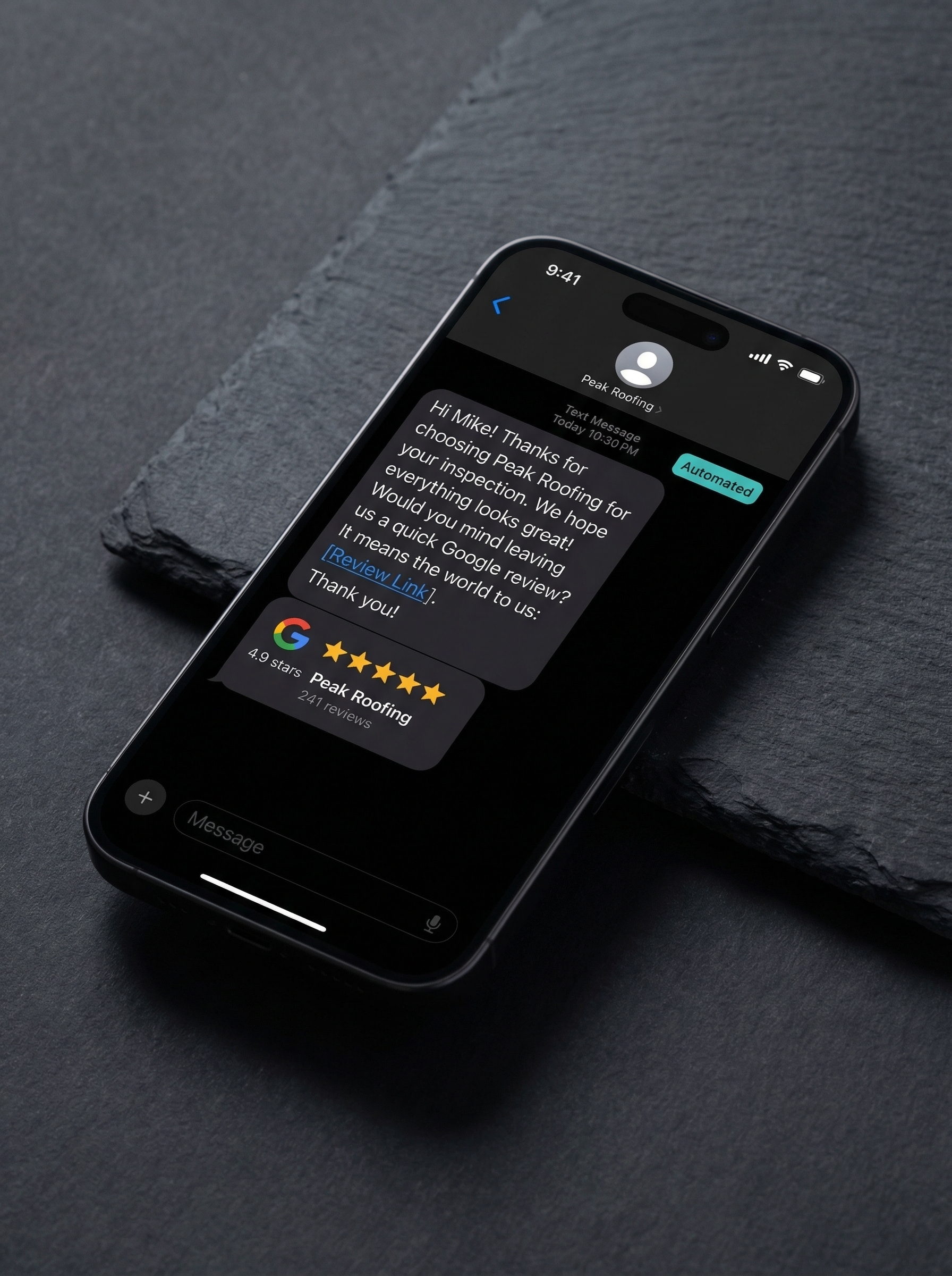 Google Review Request via SMS — Proactium